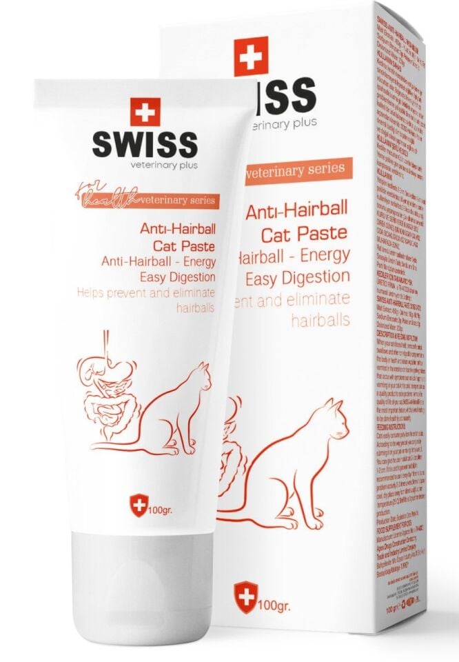 SWISS VETERINARY PLUS  ANTIHAIRBALL MALT SOFT PASTE 100 GR