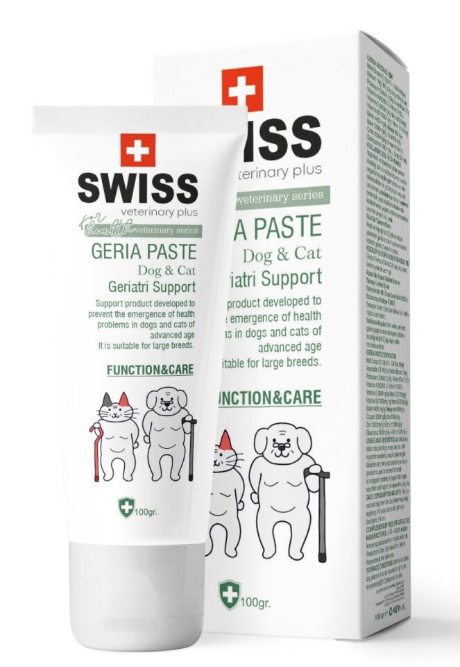 SWISS VETERINARY PLUS CAT-DOG GERIA YAŞLILIK ETKISI AZALTICI PASTE 100 GR