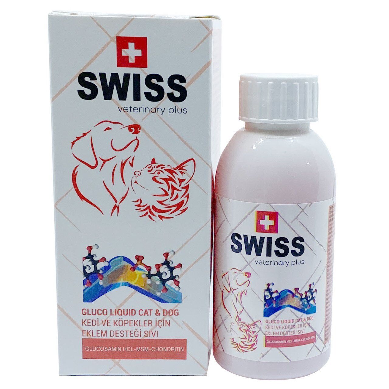 SWISS VETERINARY PLUS CAT-DOG GLUCO EFFECT LIQUID
