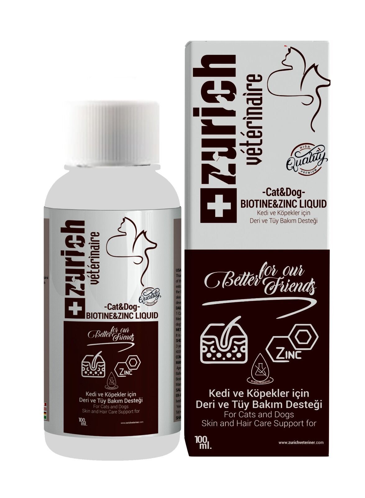 Zurich Kedi Köpek Biotin Deri Ve Tüy Bakımı Likit 100 ML