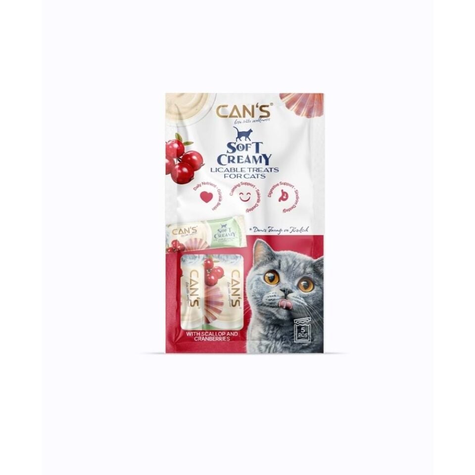 Cans Soft Creamy with scallop and cranberries 5x15 gr