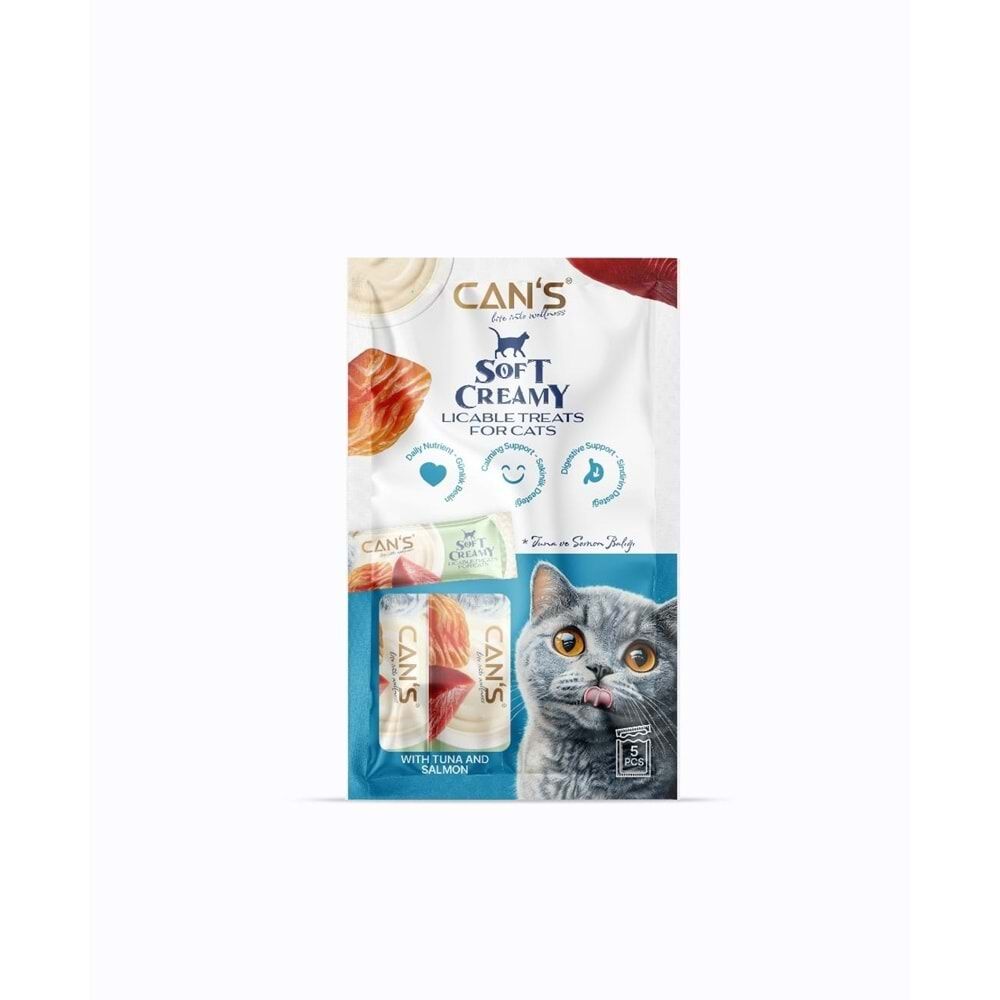 Cans Soft Creamy with tuna and salmon 5x15 gr