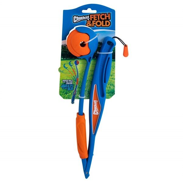 Chuckit! Fetch & Fold Katlanabilir Top Fırlatıcı (Orta Boy Fetch Ball Hediyeli)