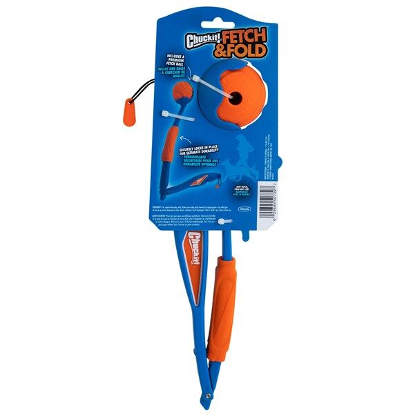 Chuckit! Fetch & Fold Katlanabilir Top Fırlatıcı (Orta Boy Fetch Ball Hediyeli)