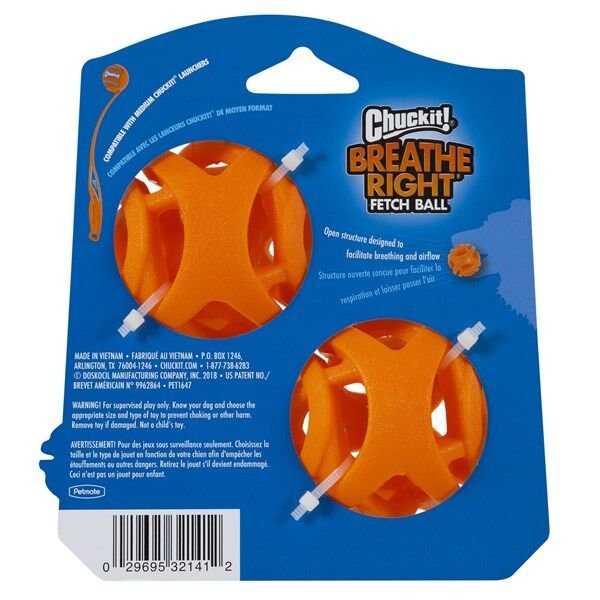 Chuckit! Air Fetch Ball Köpek Oyun Topu 2'li Paket (Orta Boy)