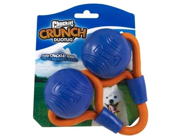 Chuckit! Super Crunch 2'li Köpek Çekiştirme Topu (Orta Boy)