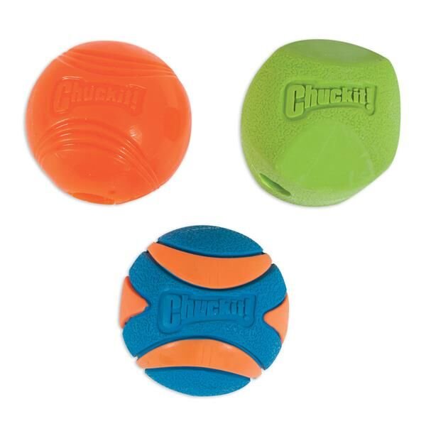 Chuckit! Fetch Medley (Gen 2) Köpek Oyun Topu Seti 3'lü Paket (Orta Boy)