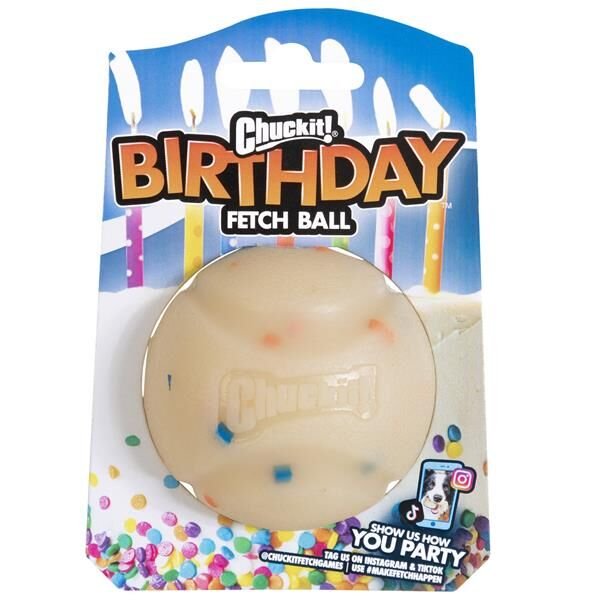 Chuckit! Birthday Fetch Ball Doğum Günü Temalı Köpek Oyun Topu (Orta Boy)