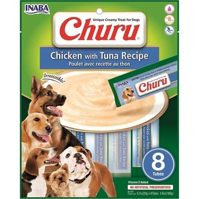 Inaba Ciao Churu Ton Balıklı ve Tavuklu Tamamlayacı Köpek Ödül Maması 8 x 20 Gr
