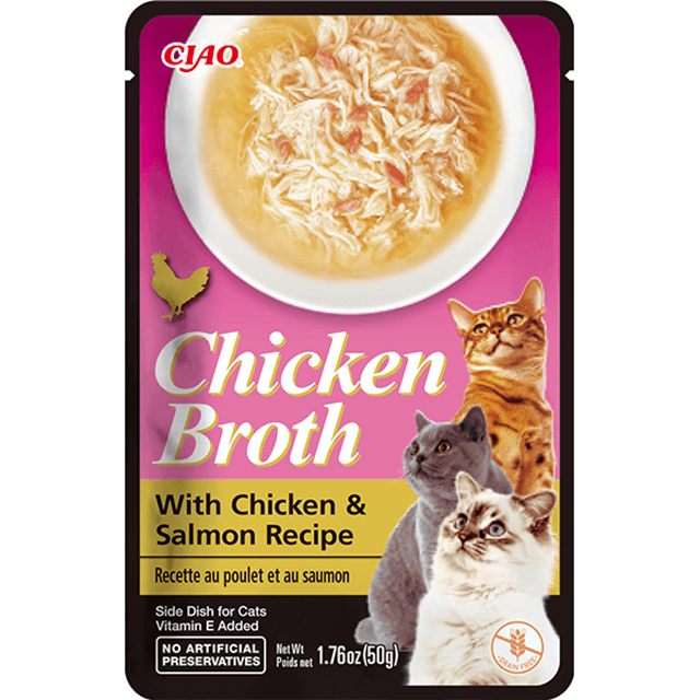 Inaba Ciao Chicken Broth Tavuk Sulu ve Somonlu Kedi Çorbası 50 Gr