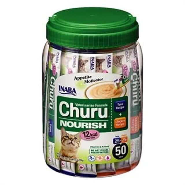 Inaba Ciao Churu Cream Tuna ve Tavuklu Besleyici Kedi Ödül Kreması 50 x 14 Gr