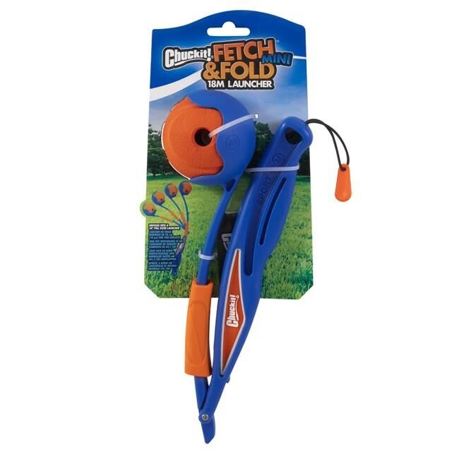 Chuckit! Fetch & Fold Mini Katlanabilir Top Fırlatıcı (Küçük Boy Fetch Ball Hediyeli)