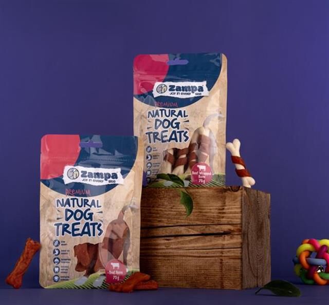 Zampa Köpek Ödül Maması, Kemik Şeklinde Dana Eti Ödülü - 75g