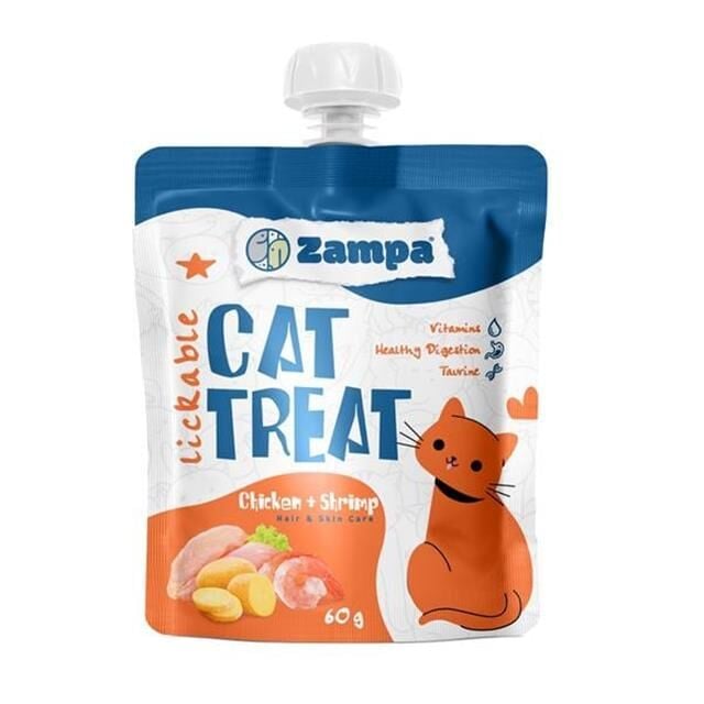 Zampa Puding Kedi Ödülü - Tavuk Etli & Karidesli - 60g