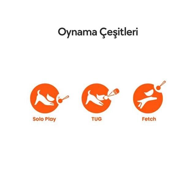Cheerble Akıllı İnteraktif Köpek Oyuncağı İpli, Turuncu 7 x 7 x 7cm