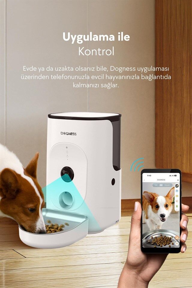 Dogness Rover Otomatik Çelik Mama Kabı 4L