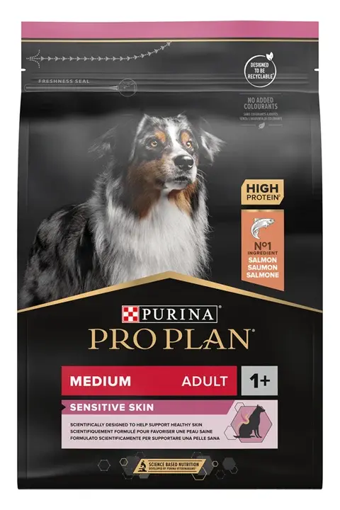 Pro Plan Medium Sensitive Skin Somonlu ve Pirinçli Yetişkin Orta Irk Köpek Maması 3kg