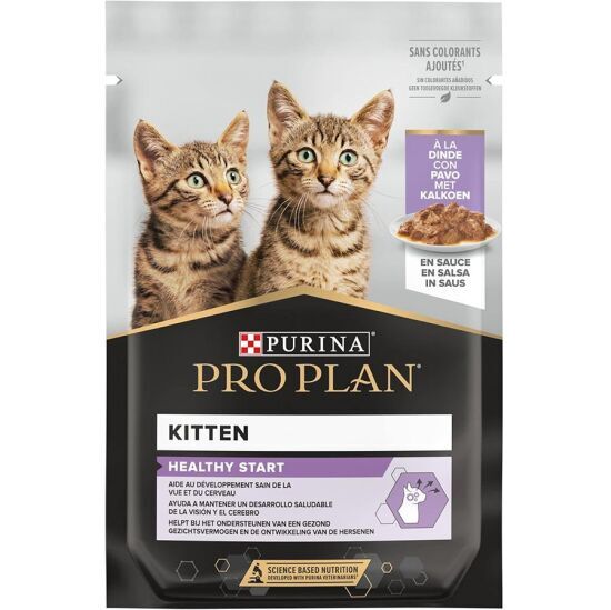 Pro Plan Pouch Kitten Sos İçinde Hindili Yavru Kedi Yaş Maması 85 Gr