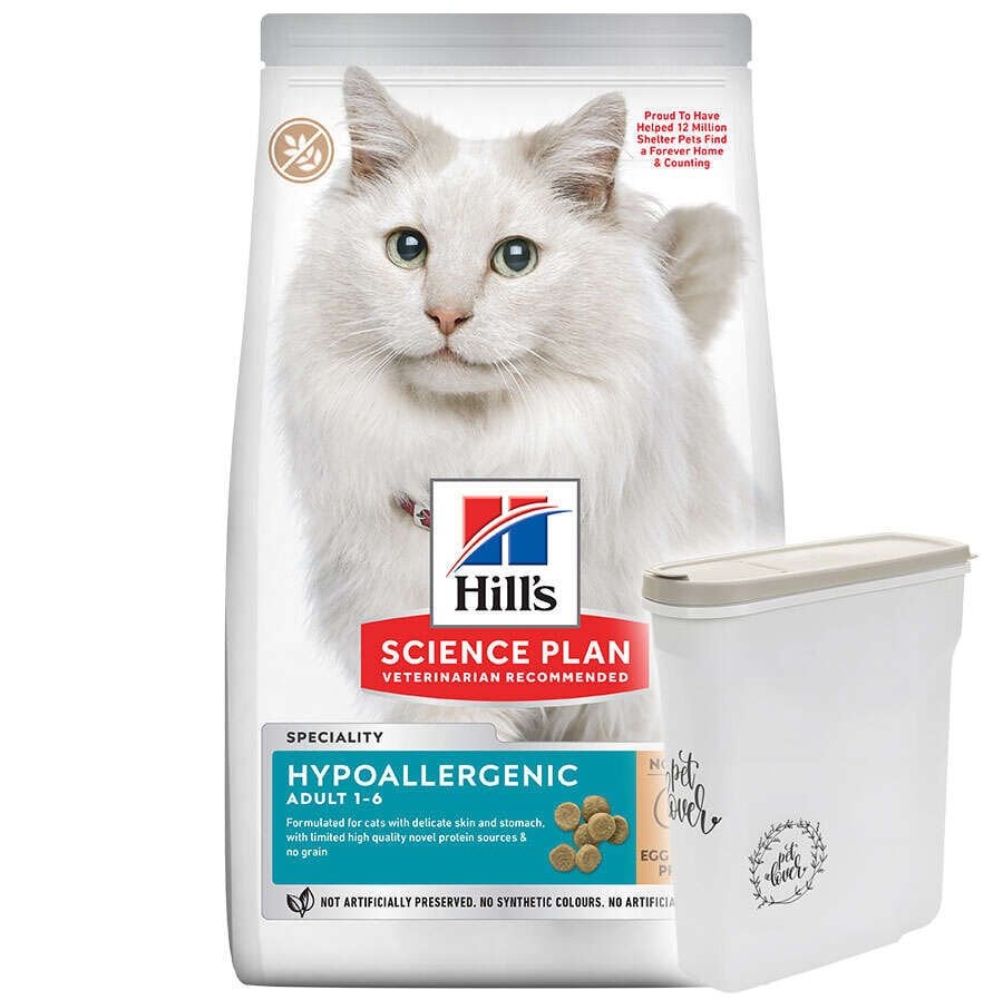 Hills Hypoallergenic Yumurta Ve Böcek Proteinli Kedi Maması 1,5 Kg + Saklama Kabı