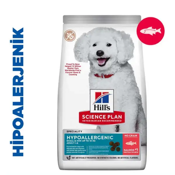 Hills Hypoallergenic Small Mini Adult Somonlu Küçük Irk Yetişkin Köpek Maması 6 Kg