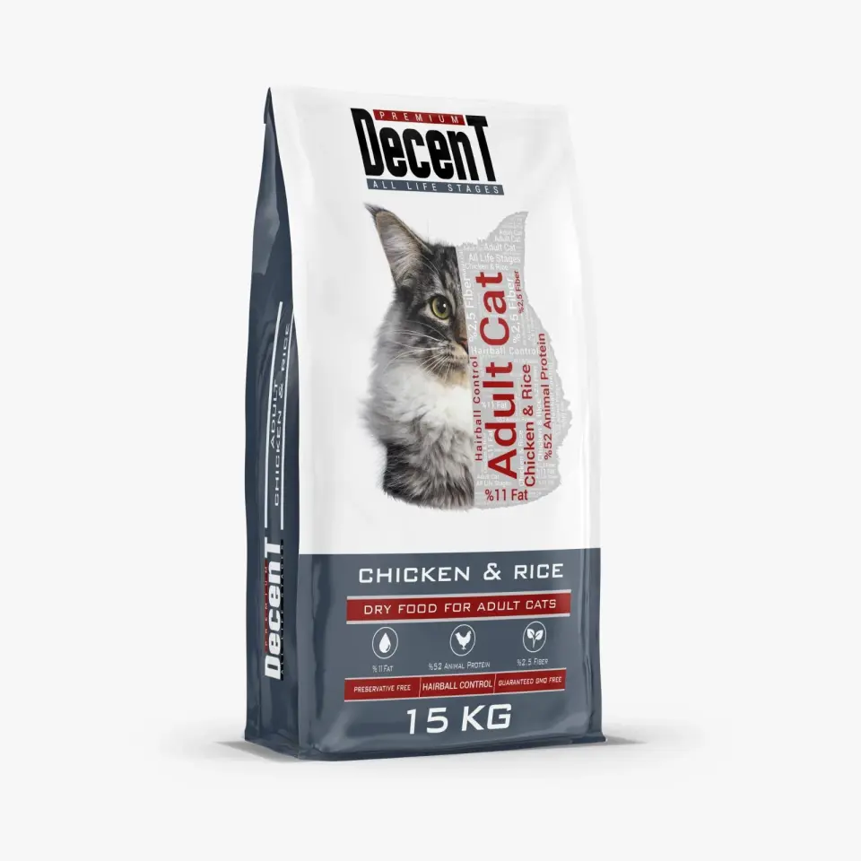 Decent Tavuklu 15 kg Yetişkin Kedi Maması