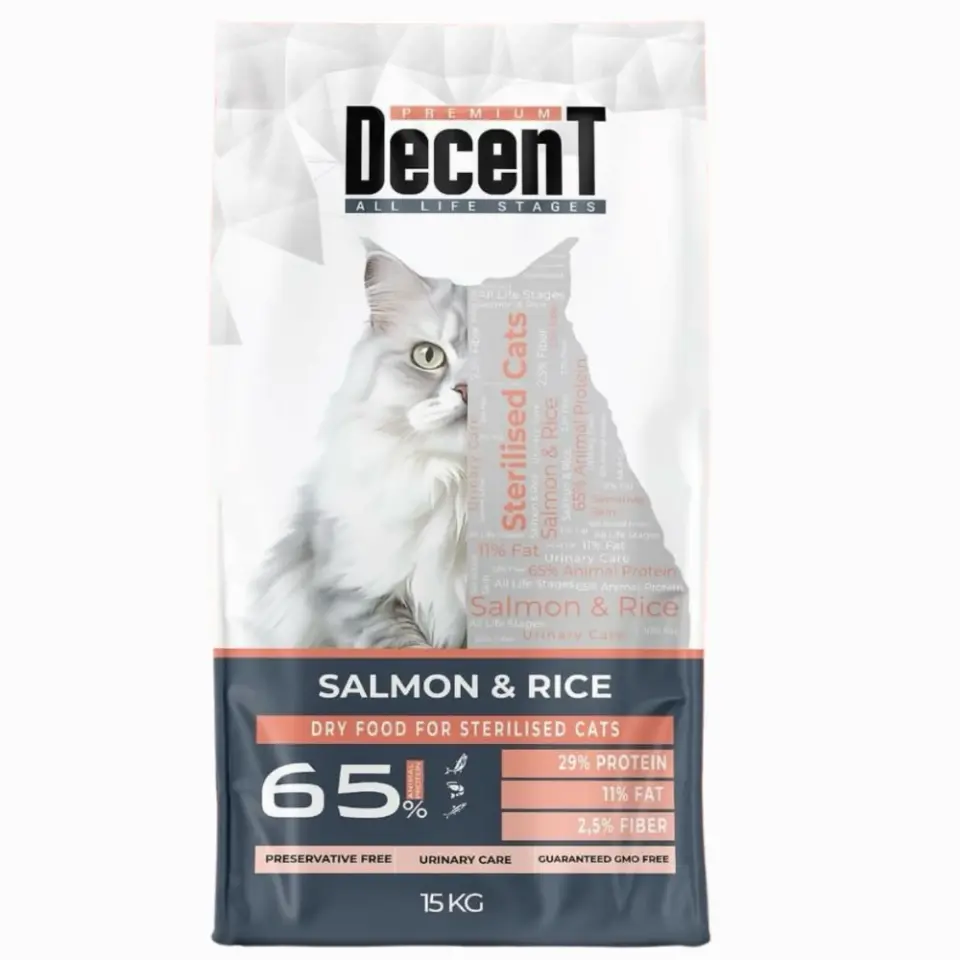 Decent Sterilised Urinary Care Balıklı ve Pirinçli Kısırlaştırılmış Kedi Maması 15 Kg