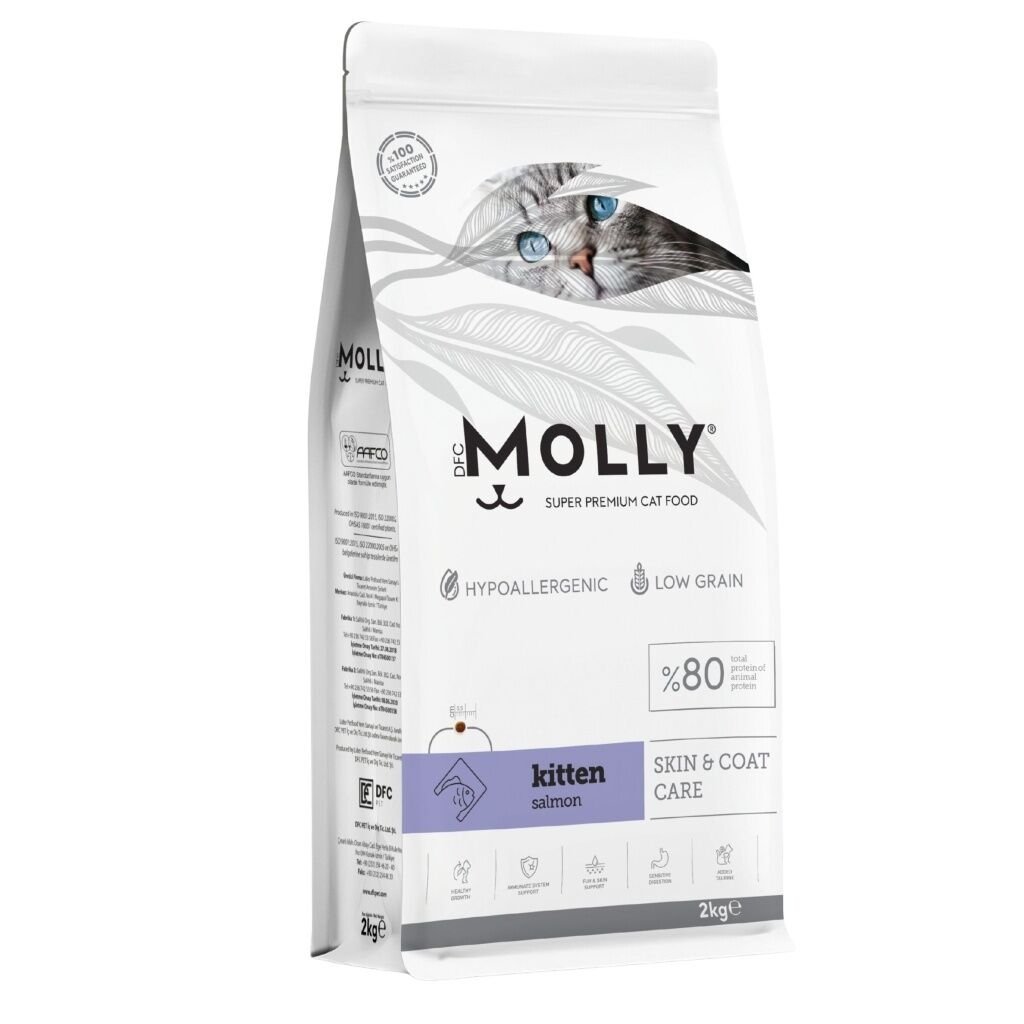 Molly Hipoalerjenik Somonlu Düşük Tahıllı Yavru Kedi Maması 2kg