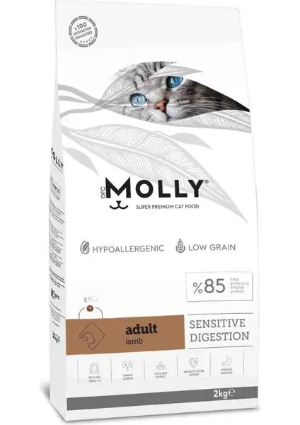 Molly Hipoalerjenik Kuzulu Yetişkin Kedi Maması 2 kg